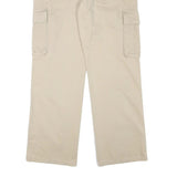 TOM TAILOR Mens Cotton Blend Beige Regular Straight Cargo Trousers W35 L32
