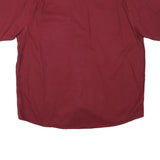 WRANGLER Mens Red Shirt XL Cotton Blend Button Short Sleeve Casual Workwear