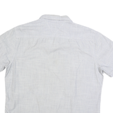TOMMY HILFIGER Mens Light Grey Cotton Blend Shirt L Classic Fit Casual
