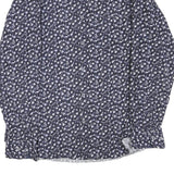PAUL & SHARK Mens Blue Floral Pattern Cotton Blend Shirt L Stylish Casual Wear