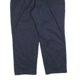 DICKIES Mens Navy Cotton Blend Regular Fit Straight Leg Trousers W40 L30