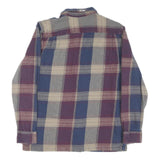 VANS Mens Blue & Beige Check Shirt L Cotton Blend Casual Long Sleeve Button