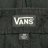 Vans Cargo Shorts - 30W 10L Black Cotton
