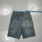 Sean John Cargo Denim Shorts - 28W 11L Light Wash Cotton