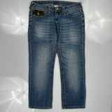 True Religion Contrast Stitch Jeans - 30W US 4 Blue Cotton