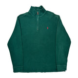 Polo By Ralph Lauren 1/4 Zip - XL Green Cotton