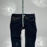 True Religion Skinny Jeans - 33W UK 12 Dark Wash Cotton