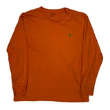 Polo By Ralph Lauren Long Sleeve T-Shirt - Large Orange Cotton