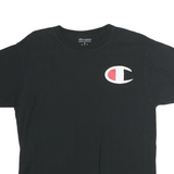 CHAMPION Mens Black Graphic T-Shirt M Short Sleeve Crew Neck Logo Print