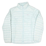 JACK WOLFSKIN Womens Pale Blue Jacket UK 18 Polyester Blend Puffer Zip Outdoor