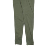 TOMMY HILFIGER Womens Cotton Blend Green Slim Tapered Trousers W30 L33 Stylish