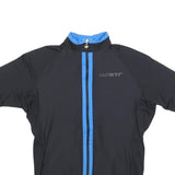 GIANT Mens Black & Blue Modern T-Shirt M Short Sleeve Zip Neck Cycling