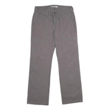 WRANGLER Womens Cotton Blend Grey Regular Straight Trousers W30 L32 Casual Wear