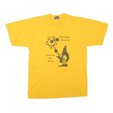 THE BEST Mens Yellow Kitty Hawk Scientists Graphic T-Shirt M Short Sleeve Crew