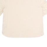 ZARA Womens Cream Top Short Sleeve Round Neck Lace Detail L Elegant