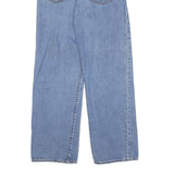 LEVI'S Womens Regular Fit Blue Denim Straight Jeans W25 L27 Distressed Zip