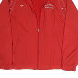 NIKE Mens Red Basketball Sports Zip Jacket M Polyester Blend Plain Lightweight