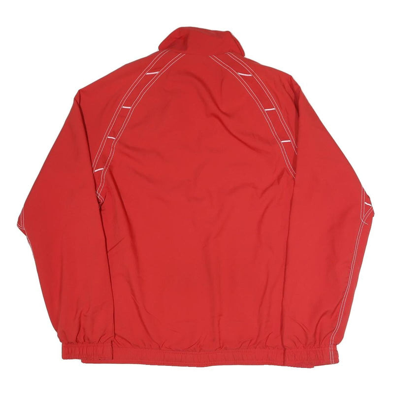 NIKE Mens Red Basketball Sports Zip Jacket M Polyester Blend Plain Lightweight