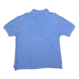 CHAPS Mens Blue Cotton Blend Polo Shirt Short Sleeve M Classic Fit Casual