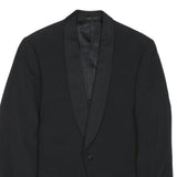 CONCORD Mens Black Wool Blend Tailored Jacket S Button Closure Plain