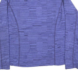 THE NORTH FACE Womens Purple Patterned Jumper 1/4 Zip Basic Knit XL Outdoor