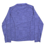 THE NORTH FACE Womens Purple Patterned Jumper 1/4 Zip Basic Knit XL Outdoor