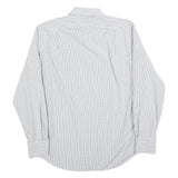 HUGO BOSS Mens White & Black Checked Shirt M Cotton Blend Classic Formal