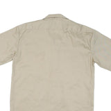 DICKIES Mens Beige Work Shirt S Cotton Blend Short Sleeve Button Pockets