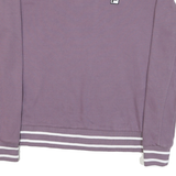 FILA Mens Purple Sweatshirt Crew Neck S Striped Cuffs Logo Patch