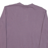FILA Mens Purple Sweatshirt Crew Neck S Striped Cuffs Logo Patch
