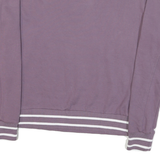 FILA Mens Purple Sweatshirt Crew Neck S Striped Cuffs Logo Patch