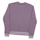 FILA Mens Purple Sweatshirt Crew Neck S Striped Cuffs Logo Patch