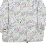 CHARLES VOGELE Womens Grey & Pink Print Jacket 2XL Polyester Zip Casual