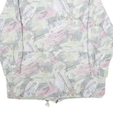 CHARLES VOGELE Womens Grey & Pink Print Jacket 2XL Polyester Zip Casual