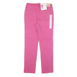 SEVEN7 Womens Regular Straight Pink Cotton Blend Jeans W28 L29 Stylish Comfort