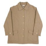 BOGNER Womens Beige Quilted Jacket L Button Closure Regular Fit Classic Style