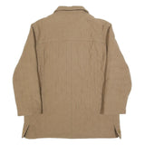 BOGNER Womens Beige Quilted Jacket L Button Closure Regular Fit Classic Style