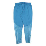 NIKE Womens Joggers Blue & Light Blue L W30 L30 Polyester Blend Slim Tapered