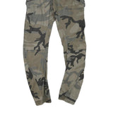 FSBN Mens Slim Cotton Blend Camouflage Slim Tapered Trousers W30 L29