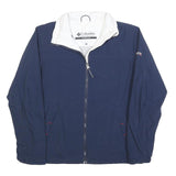 COLUMBIA Womens Navy Blue Jacket S Polyester Blend Zip Plain Outdoor Comfortable