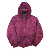 FIRE N ICE Womens Maroon Jacket S Polyester Blend Hooded Zip Outdoor