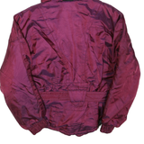 FIRE N ICE Womens Maroon Jacket S Polyester Blend Hooded Zip Outdoor