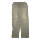 DICKIES Mens Relaxed W36 L34 Beige Cotton Blend Jeans Zip Workwear Utility