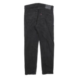 LEVI'S 502 Mens Black Slim Jeans Denim W31 L27 Stylish Zip Closure