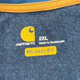 Carhartt T-Shirt - 2XL Blue Cotton