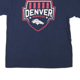 NFL Mens Navy Blue Denver Broncos Graphic T-Shirt Short Sleeve Crew Neck