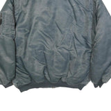 BARESI AIR FORCE Mens Blue Bomber Jacket XL Nylon Zip Pocketed Military Flight