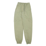 PULL & BEAR Womens Cotton Blend Beige Relaxed Cargo Trousers W22 L24