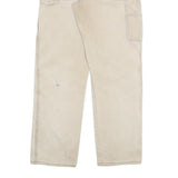 DICKIES Mens Beige Regular Fit Straight Denim Jeans W34 L34 Workwear
