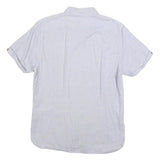 TED BAKER Mens White Shirt M Cotton Blend Short Sleeve Casual Summer